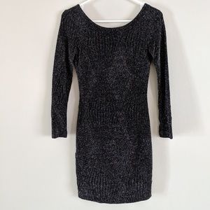 S Sparkly black Charlotte Russe mini dress